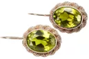 Original vintage din aur roz de 14k Peridot galben Inel Vintage vec007r